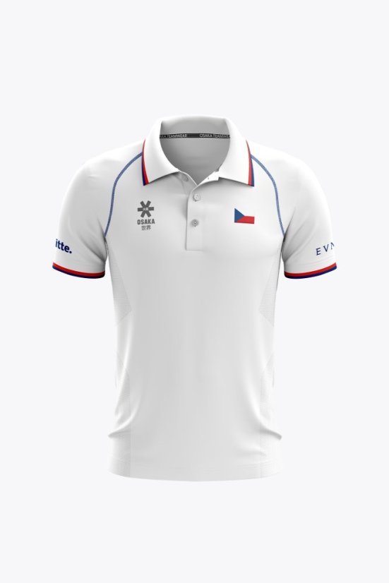CZECH MEN POLO JERSEY WHITE - Velikost: M