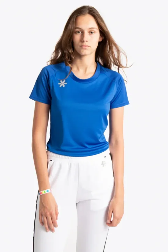 WOMEN TRAINING TEE SHORT SLEEVES S REC ROYAL BLUE - Velikost: XXS