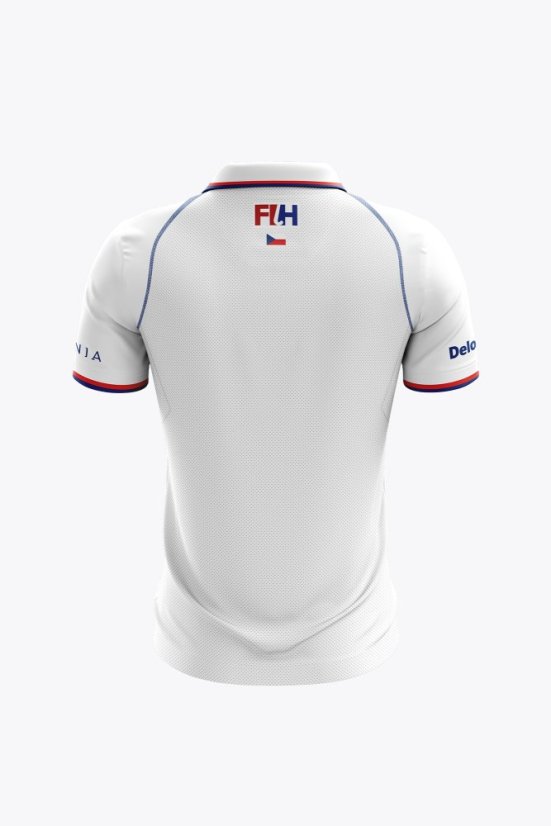 CZECH MEN POLO JERSEY WHITE - Velikost: M