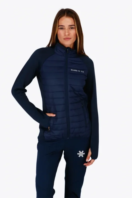 WOMEN HYBRID JACKET NAVY - Velikost: L
