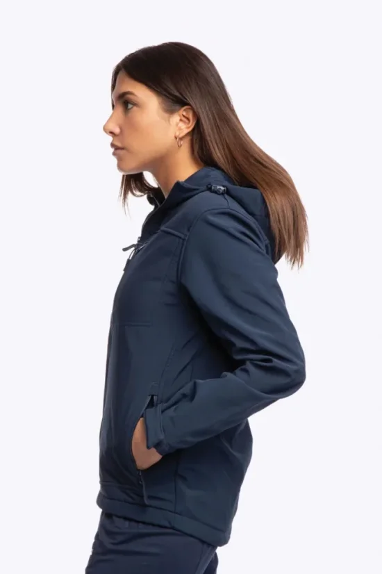 SOFTSHELL WITH HOOD NAVY - Velikost: 3XL