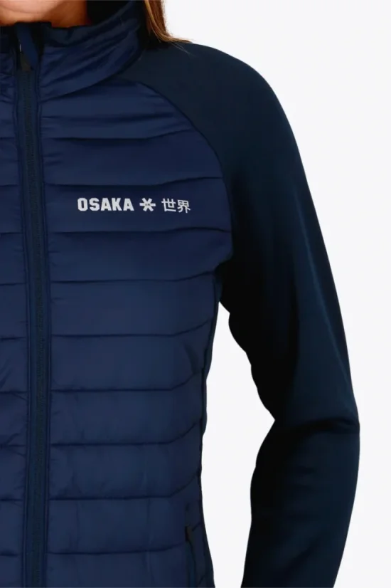 WOMEN HYBRID JACKET NAVY - Velikost: L