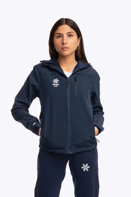 SOFTSHELL WITH HOOD NAVY - Velikost: 3XL