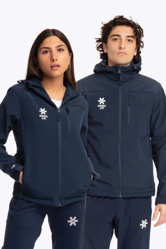 SOFTSHELL WITH HOOD NAVY - Velikost: 3XL