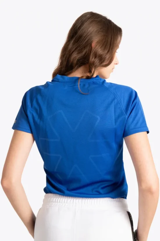WOMEN TRAINING TEE SHORT SLEEVES S REC ROYAL BLUE - Velikost: S