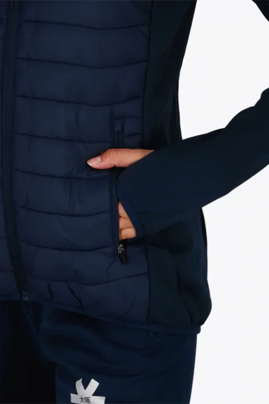 WOMEN HYBRID JACKET NAVY - Velikost: L