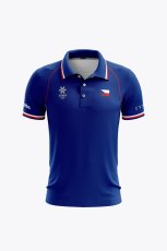 CZECH MEN POLO JERSEY ROYAL BLUE